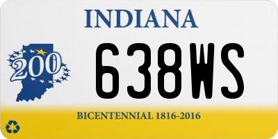 IN license plate 638WS