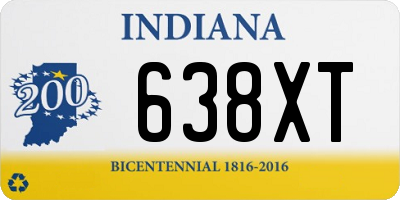 IN license plate 638XT