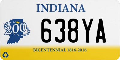 IN license plate 638YA