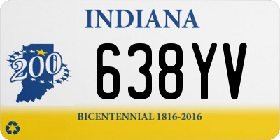 IN license plate 638YV