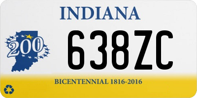 IN license plate 638ZC