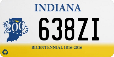 IN license plate 638ZI