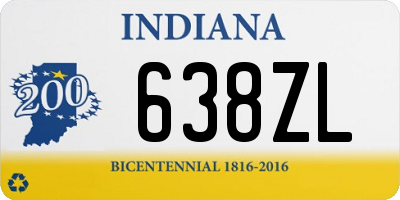 IN license plate 638ZL