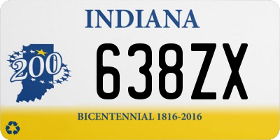 IN license plate 638ZX