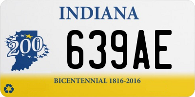 IN license plate 639AE