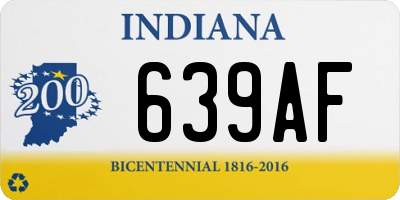 IN license plate 639AF
