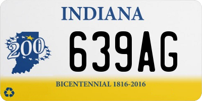 IN license plate 639AG