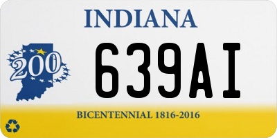 IN license plate 639AI