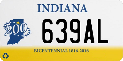 IN license plate 639AL