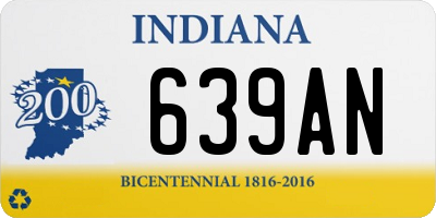 IN license plate 639AN