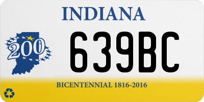 IN license plate 639BC