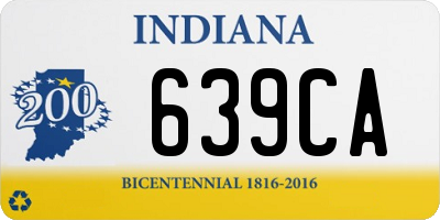 IN license plate 639CA