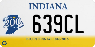 IN license plate 639CL