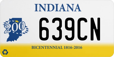 IN license plate 639CN