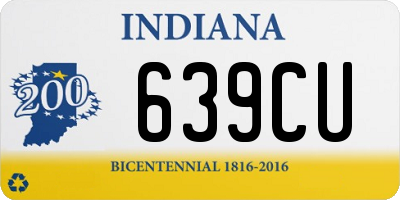 IN license plate 639CU