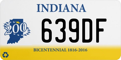 IN license plate 639DF