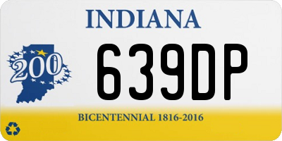 IN license plate 639DP