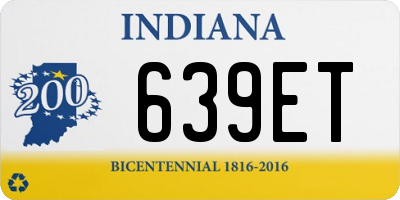 IN license plate 639ET