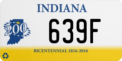 IN license plate 639F