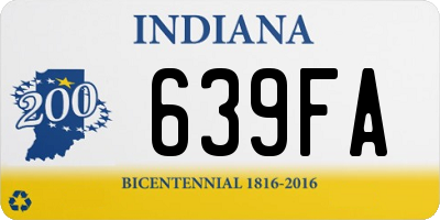 IN license plate 639FA