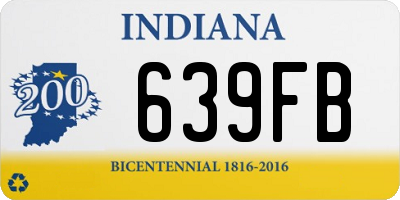 IN license plate 639FB