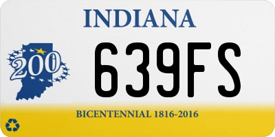 IN license plate 639FS