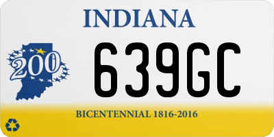 IN license plate 639GC