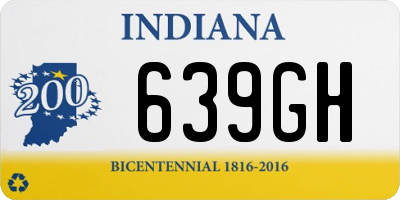 IN license plate 639GH