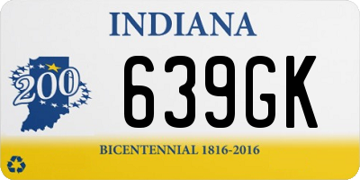 IN license plate 639GK