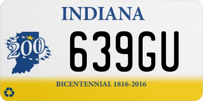 IN license plate 639GU