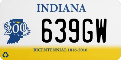 IN license plate 639GW