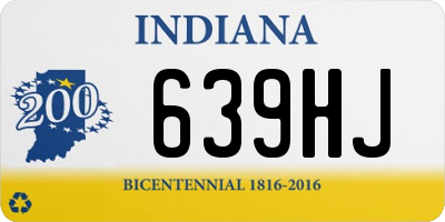 IN license plate 639HJ