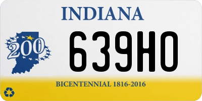 IN license plate 639HO