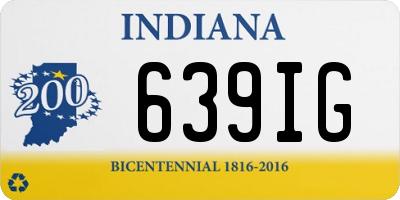 IN license plate 639IG