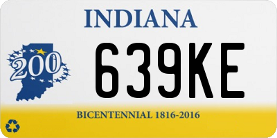 IN license plate 639KE