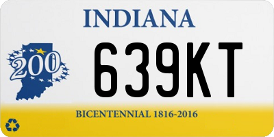 IN license plate 639KT