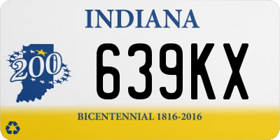 IN license plate 639KX