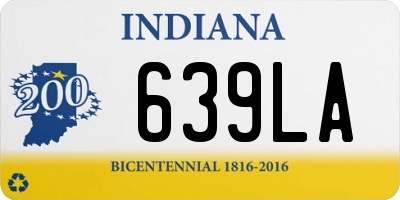 IN license plate 639LA