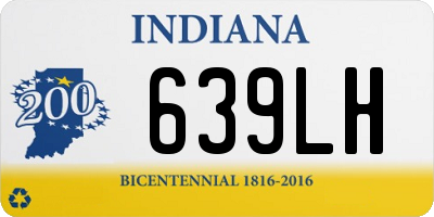 IN license plate 639LH