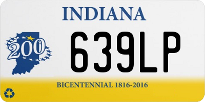IN license plate 639LP