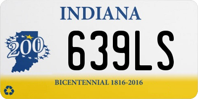 IN license plate 639LS