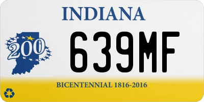 IN license plate 639MF