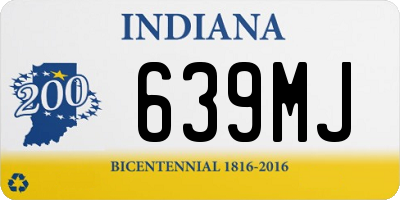 IN license plate 639MJ