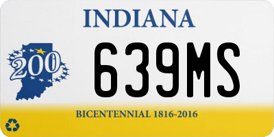 IN license plate 639MS