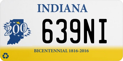 IN license plate 639NI