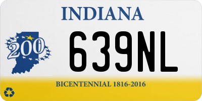 IN license plate 639NL