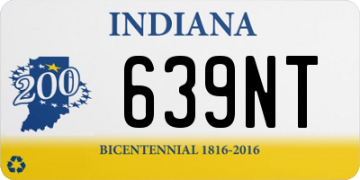 IN license plate 639NT