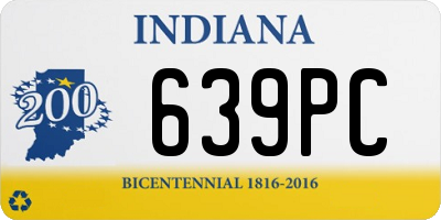 IN license plate 639PC