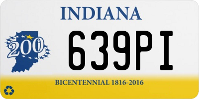 IN license plate 639PI