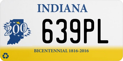 IN license plate 639PL